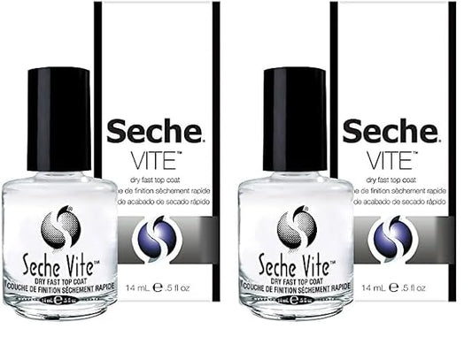Seche Vite Dry Fast Top Nail Coat, Clear - .5 oz. oz (Pack of 2)
