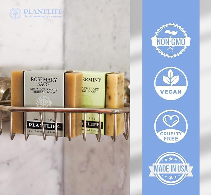 Plantlife Protect 3-Pack Bar Soap - Moisturizing and Soothing Soap for Your Skin - Hand Crafted Using Plant-Based Ingredients - Made in California 4oz Bar