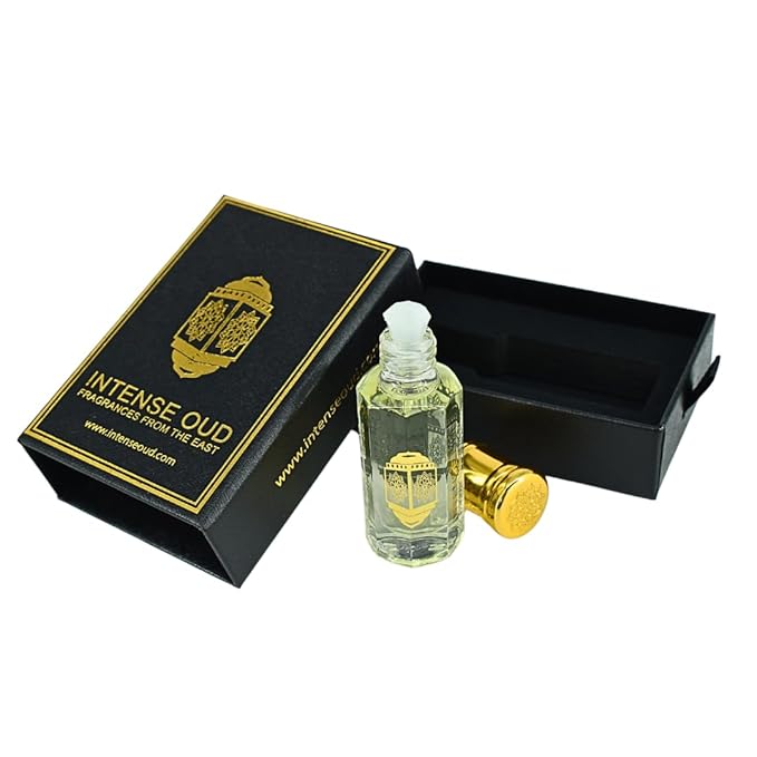 INTENSE OUD One Mile Arabian Perfume Oil for Men, 12ml (0.40 oz), Alcohol-Free, Long-Lasting Concentrated Fragrance with Cinnamon & Patchouli Notes, in Black Gift Box