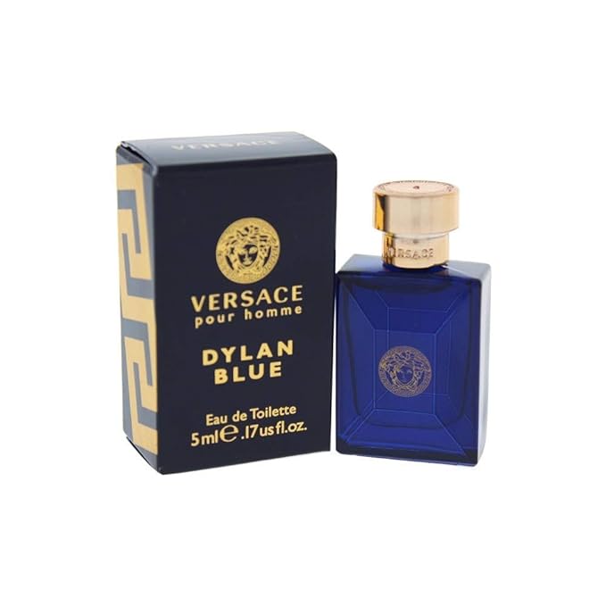 Versace Dylan Blue Mini Eau de Toilette Splash for Men, 0.17 Ounce