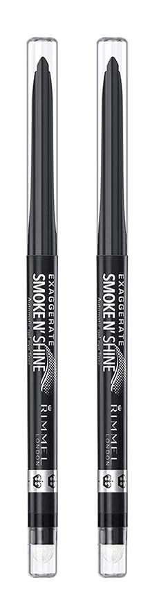 Rimmel Exaggerate eye definer, little black smokey, Pack of 2