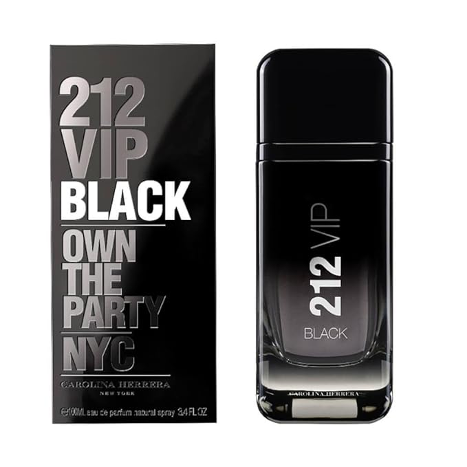 Carolina Herrera 212 VIP Black for Men Eau De Parfum Spray, 6.8 Ounce