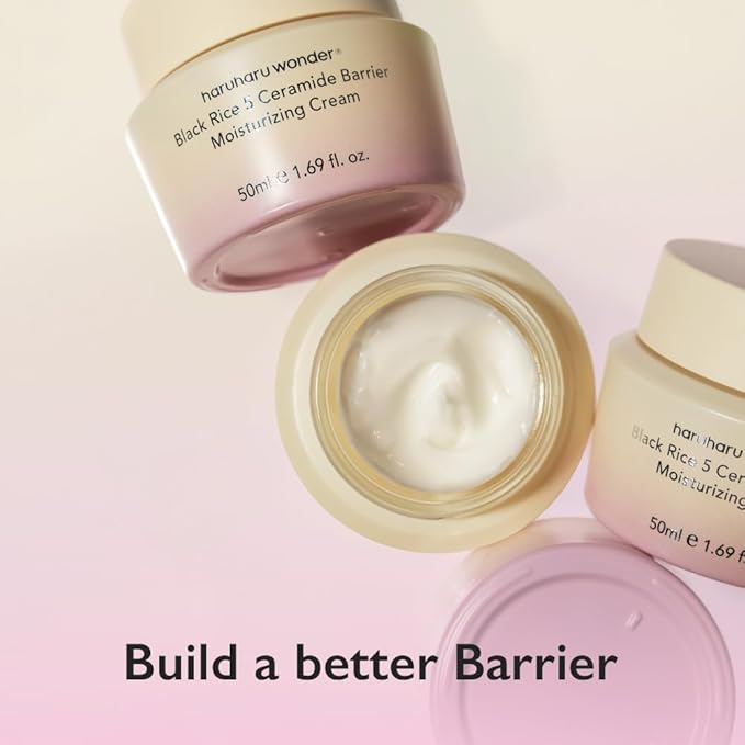 HARUHARU wonder Black Rice 5 Ceramide Barrier Moisturizing Cream, Daily Skin Barrier Care, Long-Lasting Hydration, Soothing & Nourishing, Ceramide Capsules, Korean Skincare 50ml