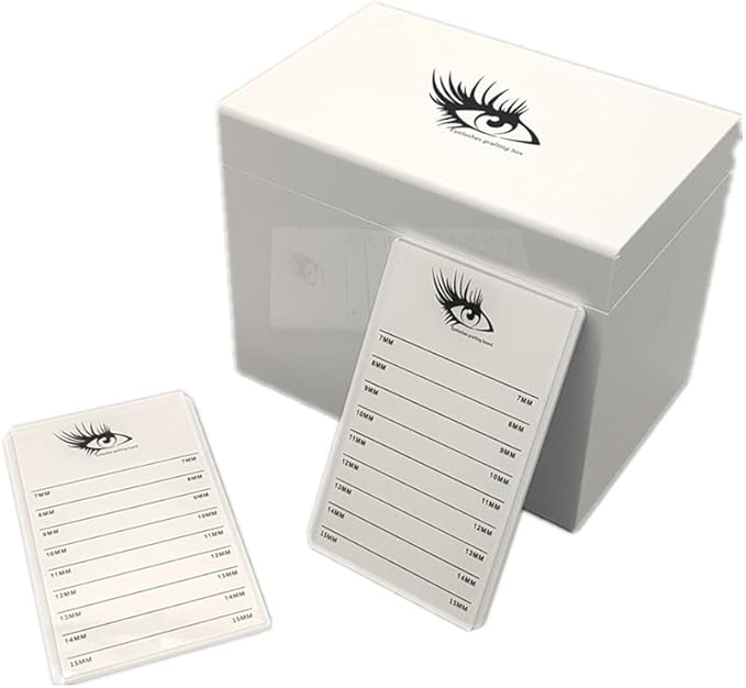 May healthbeauty 10 Layers Acrylic Eyelash Storage Box, Makeup Organizer False Eyelashes Glue Pallet Holder Grafting Extension Close-Packed Display