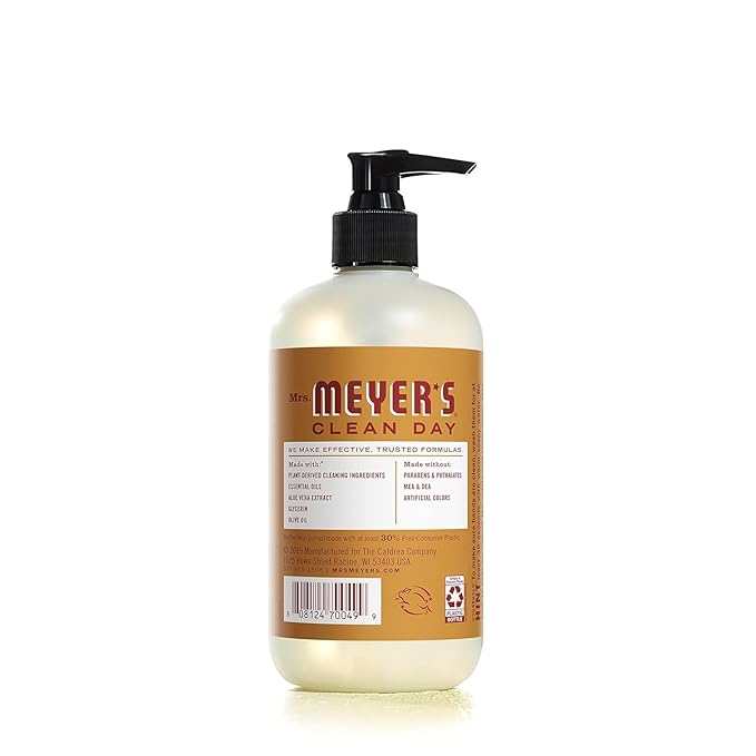 MRS. MEYER'S CLEAN DAY Hand Soap, Apple Cider, Made with Essential Oils, 12.5 oz - Pack of 3