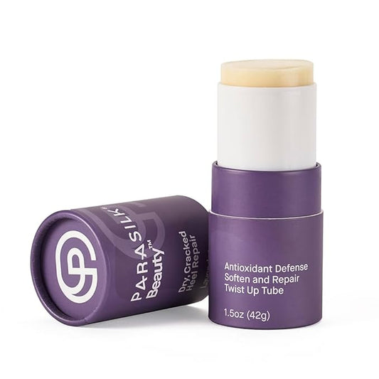 Parasilk Beauty Lavender Heel Repair Moisturizing Stick for Dry, Cracked Feet. Superior Antioxidant Oils & Wax Repair & Soften Dry Skin