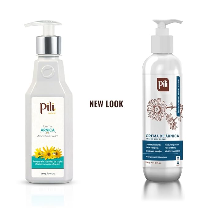 Pili Arnica Cream 8.4 oz. Deep Hydration & Soothing Relief for Dry, Rough Skin & Discoloration. Lightweight Face, Hand & Body Moisturizer – Crema de arnica, Non-Greasy & Fast Absorbing.