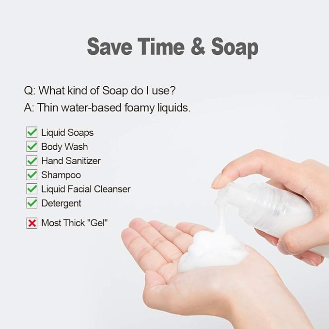 6 Pcs Empty Foam Pump Bottle 1oz/30ml Travel Size Plastic Pump Bottle Soap Bottle Portable Small Hand Sanitizer Dispenser Bottles, Refillable Clear Instant Foaming Bottles for Hand Lotion Shampoo