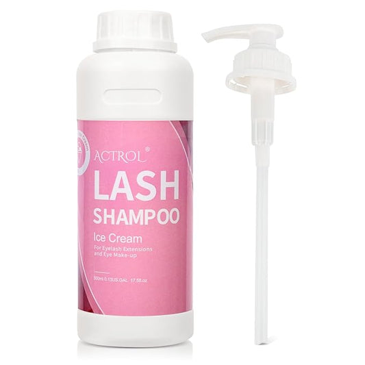 Lash Extension Cleanser Ice-cream 500ml Eyelash Shampoo Lash Wash Shampoo Lash Cleanser Foam with Salon and Home Care