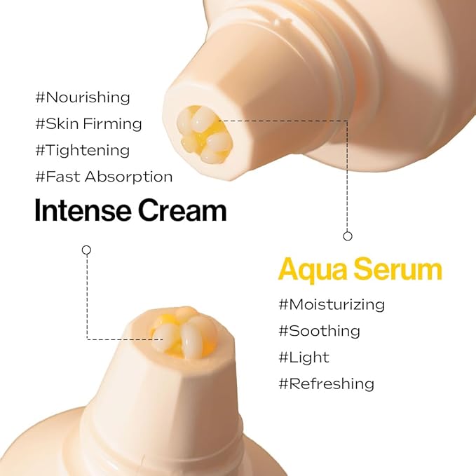 d'alba Piedmont White Truffle Double Moisture Cream, 2-in-1 Face Moisturizer, Vegan Skincare, Vegan Collegen, Skin Firming and Tightening, Dual Formula in ONE tube, Korean Skin Care (2.02 oz)