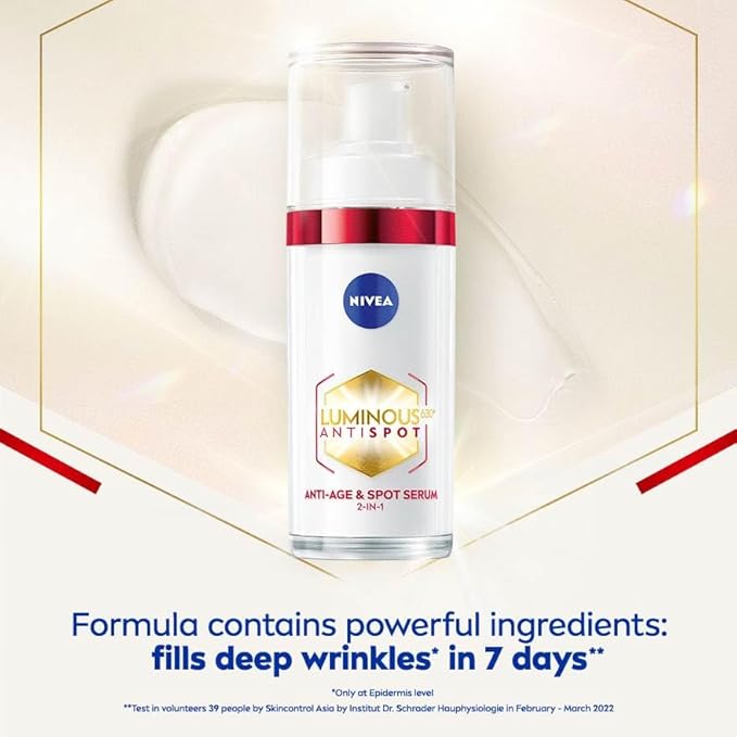 NIVEA Luminous 630 Spot Serum AA (Reduce And Lighten Deep Dark Spots At The Root In Just 2 Weeks, And Prevent Their Re Appearance) 30ml