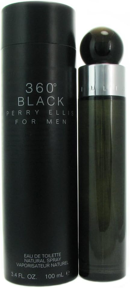 Perry Ellis 360 Black By Perry Ellis For Men. Eau De Toilette Spray 3.4 Ounces