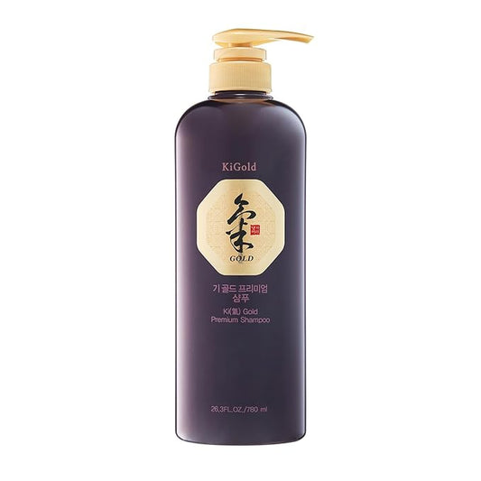 Daeng Gi Meo Ri- Ki Gold Premium Shampoo, Effectively Moisture to Dry and Rough Hair, No Artificial Color, 26.3 Fl Oz