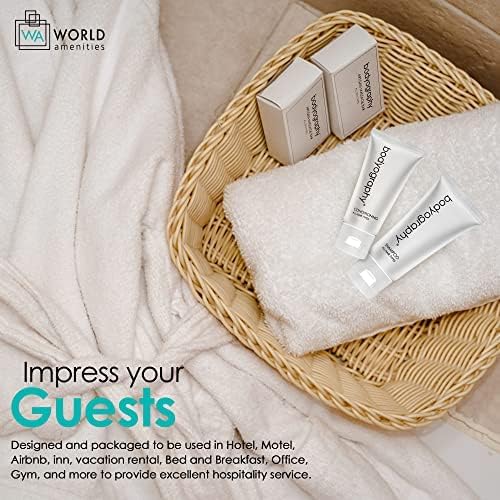 Bodyography Blanc - Bulk Artisan Massage Bar | 1.8 oz | Vanilla White Tea, Mini Travel Size Toiletries (100% Recyclable)| Individually Boxed Hotel Amenities, Suitable for All Skin
