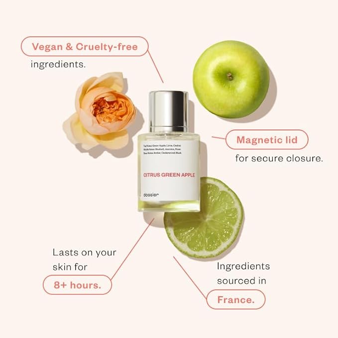 Dossier - Citrus Green Apple - Eau de Parfum - Inspired by D'Gabbana's Light Blue - Perfume Luxury - Pure Infused - For Women - Fragrance 1.7 oz (Spray 50ml)