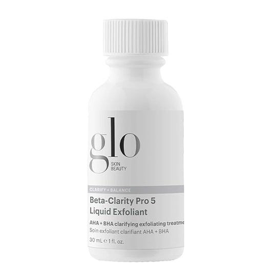 Glo Skin Beauty Beta-Clarity Pro 5 Liquid Exfoliant, Travel Size - AHA + BHA Clarifying and Balancing Chemical Exfoliant Treatment
