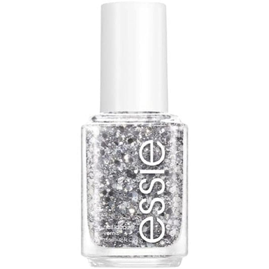 essie Salon-Quality Nail Polish, Vegan, Silver Glitter, Set In Stones, 0.46 fl oz