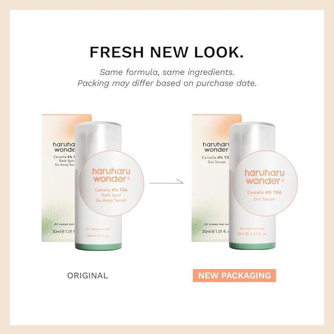 haruharu wonder 4% TXA Gel Serum, 1.01 fl. oz, Niacinamide, Tranexamic Acid, Vitamin C & Centella, Korean Skincare