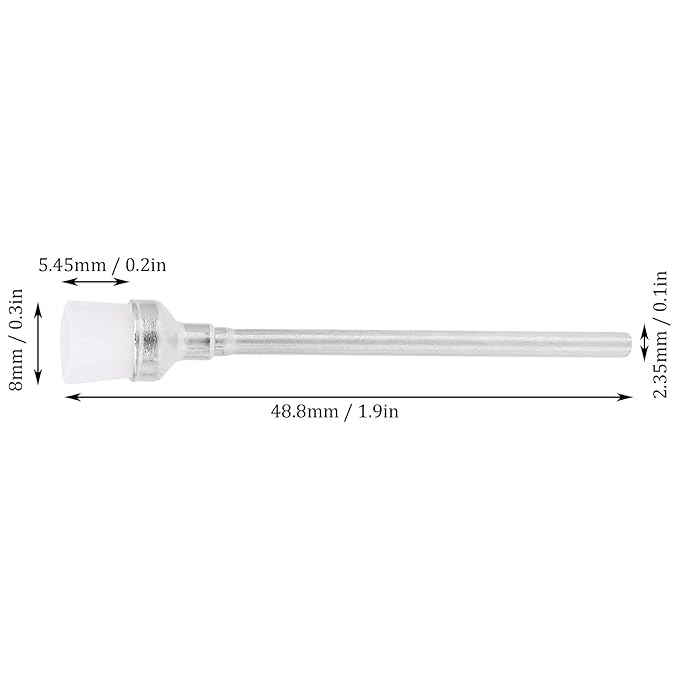 100pcs Nail Drill Bit Cleaning Brush - Nail Polishing Head Cleaner Stainless Steel Nail Head Cleaning Brush Nail Dust Brush Cleaner Manicure Tool Accessory for Manicure Pedicure(03)