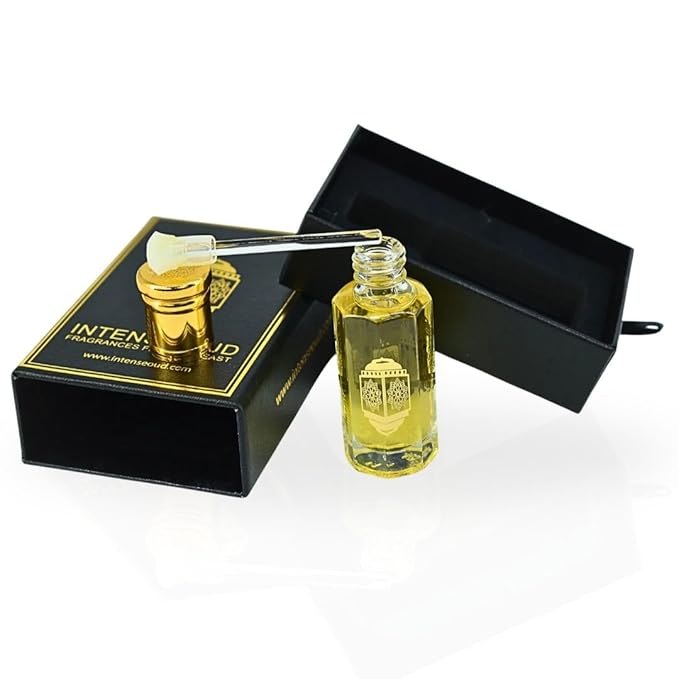 INTENSE OUD Al Yasmin Long Lasting Arabian Perfume Oils for Women 12ML (0.40 OZ) Fragrance Oil with Sweet Jasmine, Creamy Tuberose & Soft Musk Notes - Concentrated Perfume Oil in Black Gift Box
