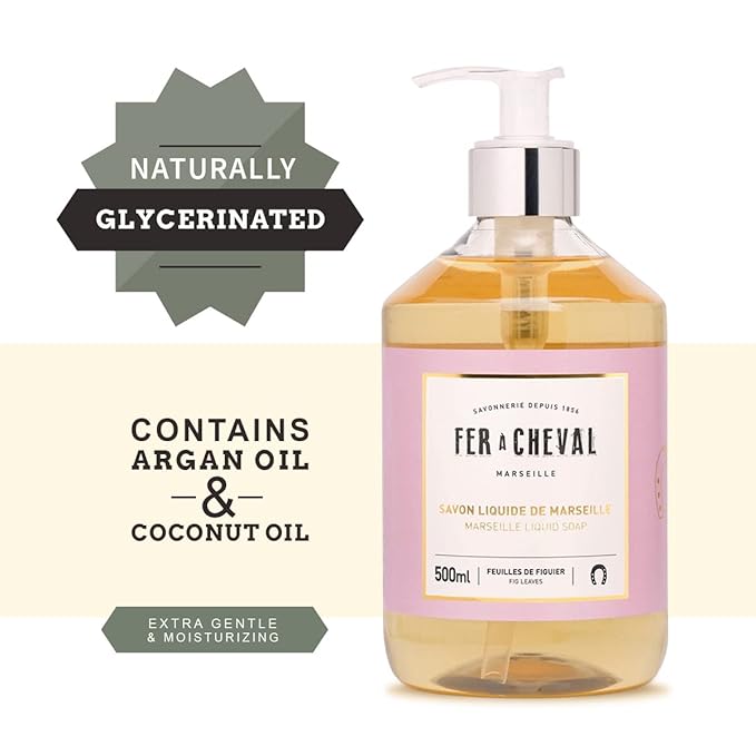 Fer a Cheval Marseille Liquid Soap - Fig Leaves, 500 ml