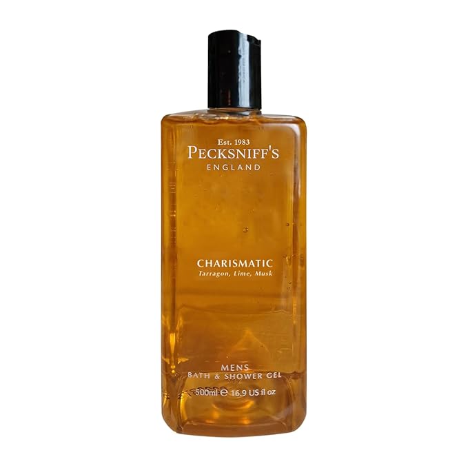 Pecksniff's Men's Luxurious Moisturizing Bath & Shower Gel | Premium Cleansing Men's Body Wash | Captivating Fougere Accord Mens Shower Gel | Charismatic Scent | 500ml