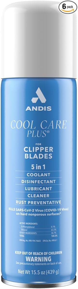 Andis Cool Care Plus For Blades, 15.5 Ounce (Pack of 6)