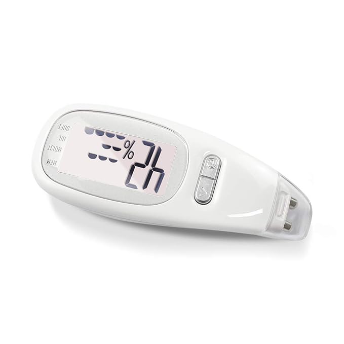 Portable digital facial moisture tester skin analyzer facial hydration corneometer skin hydration meter water oil tester for face skin care with backlight LCD display gifts for girls women