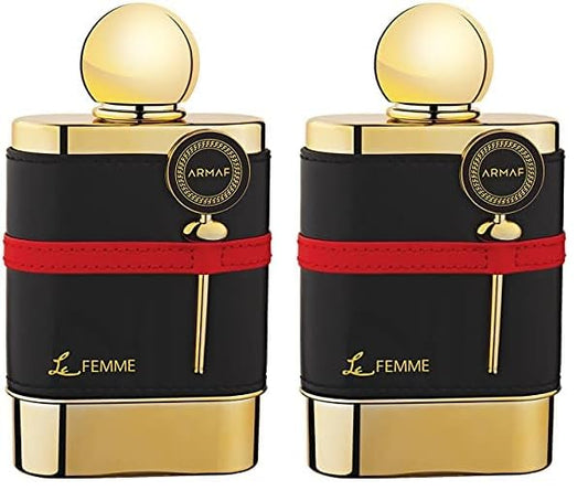 ARMAF LE FEMME 3.4 oz EAU DE PARFUM SPRAY FOR WOMEN, Black (Pack of 2)