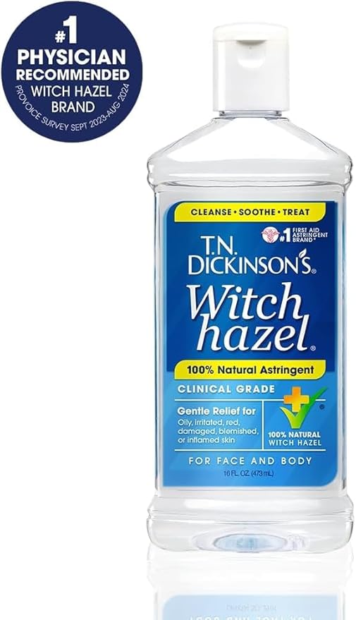 T.N. Dickinson's Witch Hazel 100% Natural Astringent for Face and Body, 8 fl oz