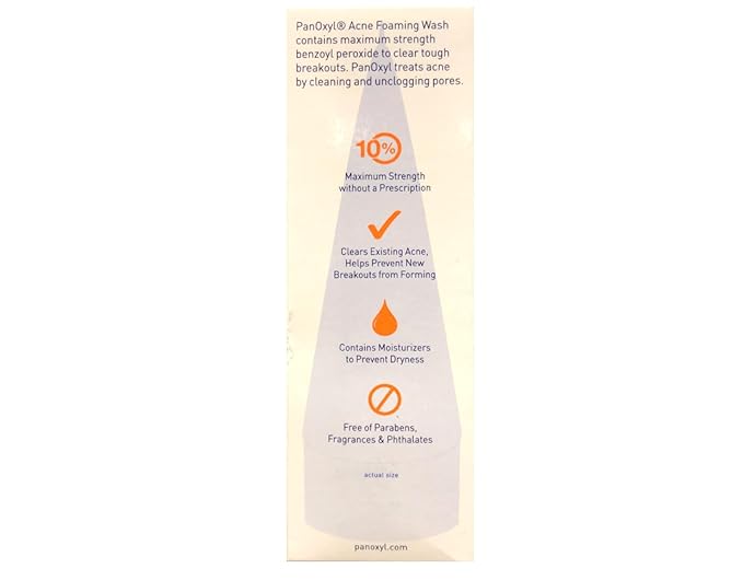 PanOxyl Acne Foaming Wash, 10% Benzoyl Peroxide 5.5 Ounce (Value Pack of 6)