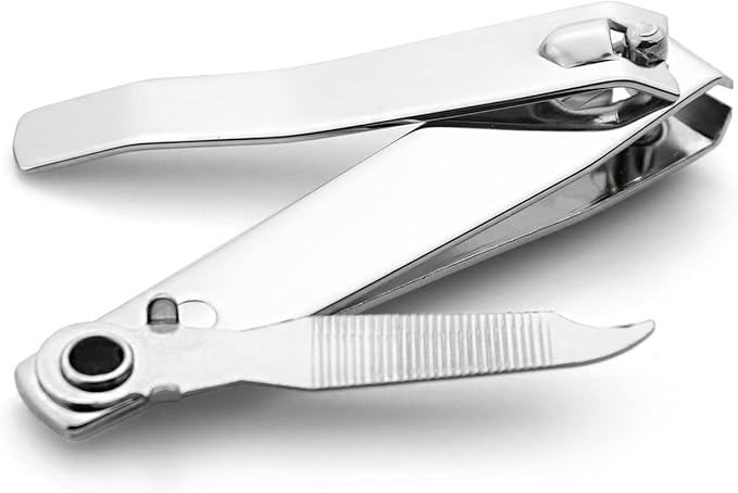 Thickened Stainless Steel Nail Clippers with Nail File, Nail Clippers Bulk,Bulk Nail Clippers for Homeless Individually Wrapped, for Homeless,Shelter, Air Bnb, Hotel 2.7inches (50 PCS)