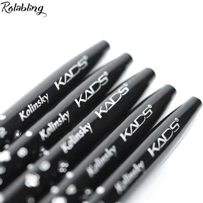 Nail Brush Kolinsky Sable Acrylic Nail Art Brushes UV Gel Nail Painting Pen Brushes Set 5 pcs (1set)
