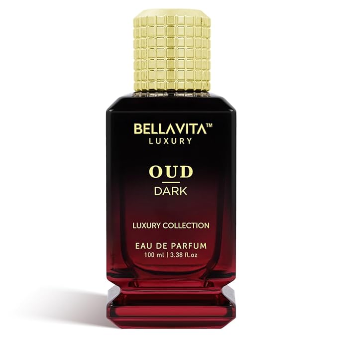 BellaVita Luxury OUD Dark Eau De Parfum (100ml) Unisex | Intense Arabian Perfume | Infused with Citrus, Grapefruit, Floral, Vetiver, Orris, Musky OUD | Arabic Dark Oud Perfume for Women & Men