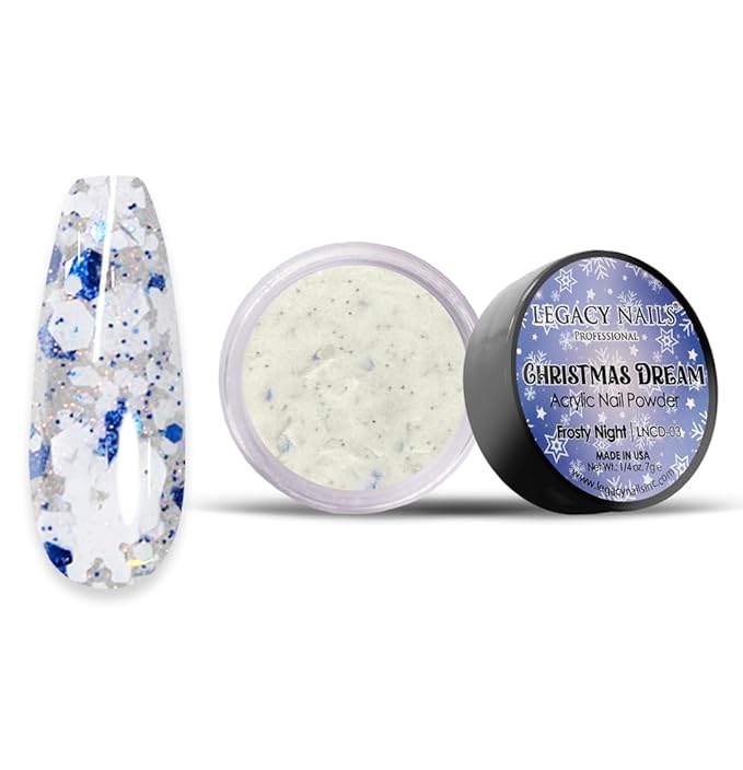 Legacy Nail Acrylic Powder Collections - 6 Colors Professional Nail Art Powder Set Manicure DIY for Dip & Acrylic Nail Extensions (CHRISTMAS DREAM COLLECTION)