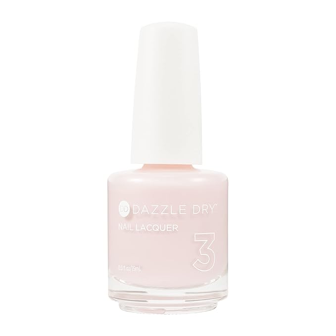 Dazzle Dry Nail Lacquer (Step 3) - Strawberry Macaron - A semi-sheer pale strawberry with lavender undertones. (0.5 fl oz)