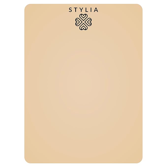 Stylia Microblading Practice Fake Skin Sheet for Eyebrow Tattoo, Fake Skin for Tattoo, Micro Blading Needling, Eye Brow Makeup, Tattoo Skin Practice Kit Supplies (12Pieces- Inkless Blank Double Sided)