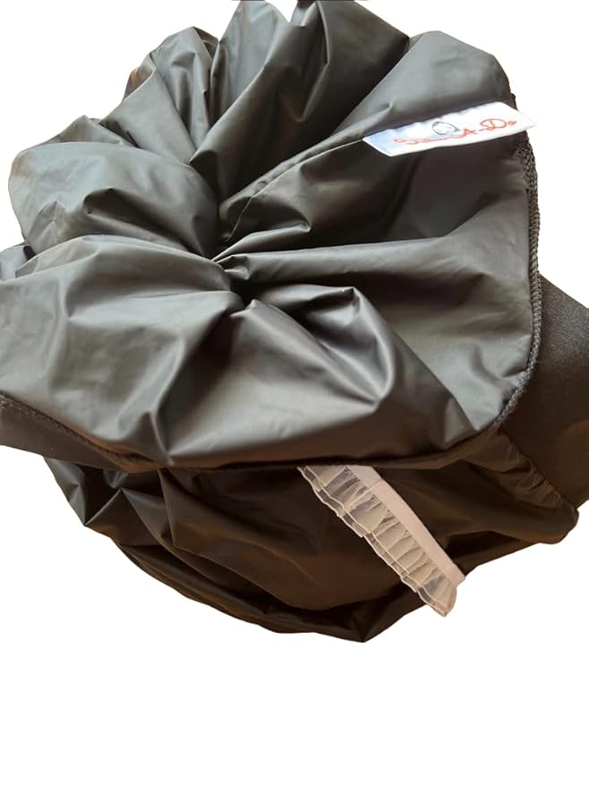 Luxury Waterproof Shower Cap - Innovative Open-Ended Design - Black