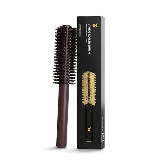 The Beard Struggle Viking Roller Brush - Heat-Resistant Round Hair Brush for Styling Hair or Beard - Reduce Frizz & Tangles - Beard Brush for Men