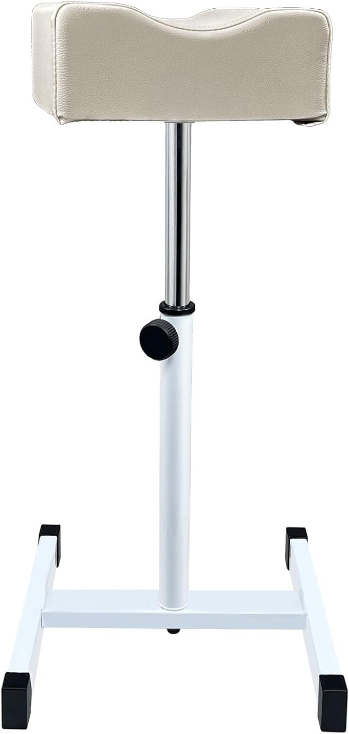 Pedicure Foot Rest,Height Adjustable Pedicure Chair,Non-Slip Pedicure Stool for Massage Office or Home (Light Grey)