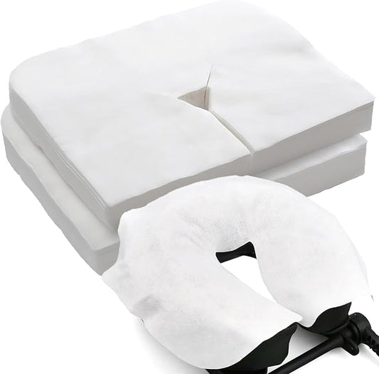 50 Pcs Disposable Face Cradle Covers for Massage Table - Size XXL - Massage Therapy Supplies, Soft and Durable, Covers for Massage Table, Spa, Hygienic and Comfortable for Clients
