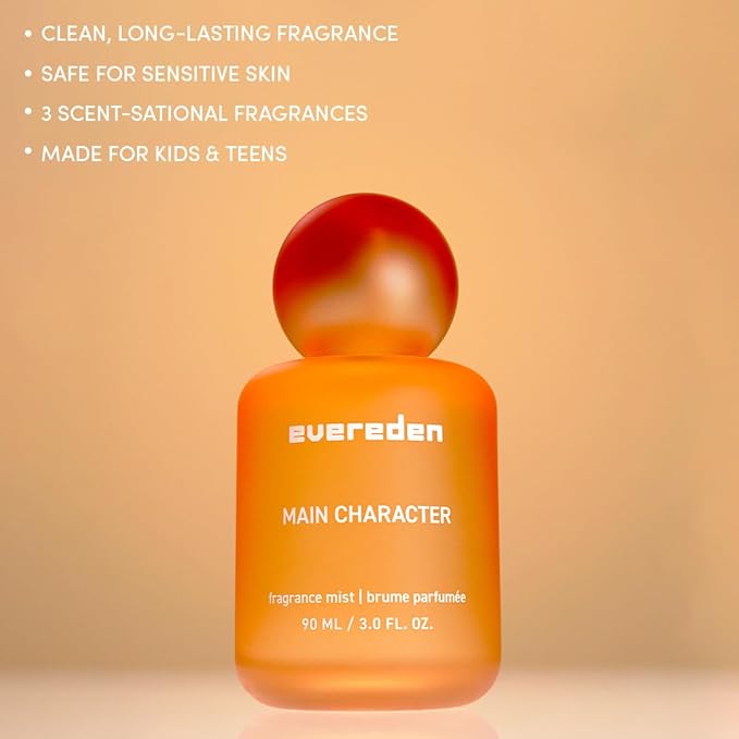 Evereden Main Character Fragrance Mist: Clean and Vegan Collectible Hair and Body Spray for Teen Girls - Amplify Your Self-Expression with Iconic Scents in Mesmerizing Fragrance Mist Dispensers
