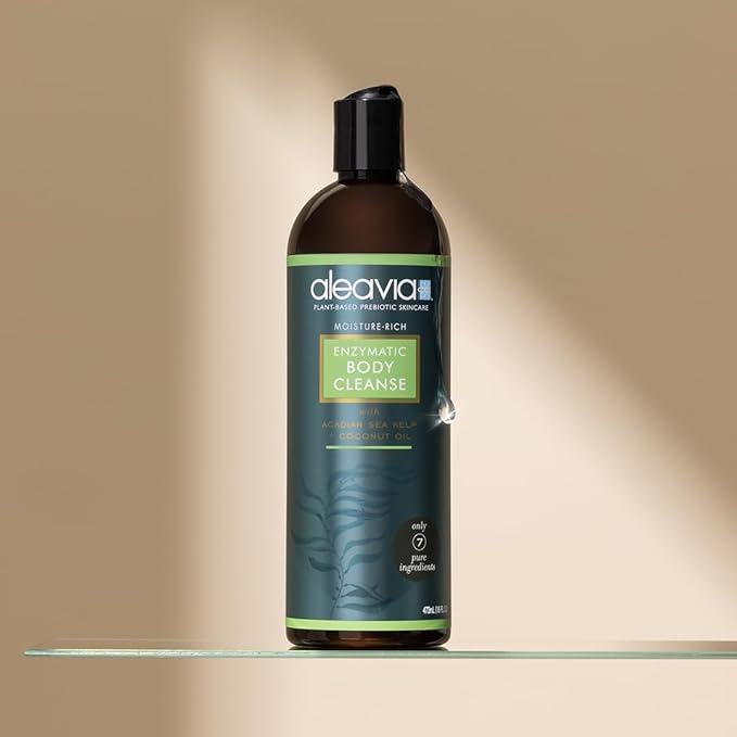 Aleavia Body Cleanse – Organic & All-Natural Prebiotic Body Wash – Fragrance-free and Sulfate-Free Enzymatic Body Cleanser – 16 Oz.