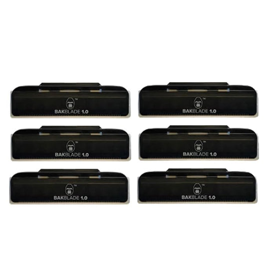 baKblade 1.0 Back Hair and Body Shaver Refill Replacement Cartridges. 4 Inch Extra-Wide Wet or Dry Disposable Razor Blades (6 Razors Included)