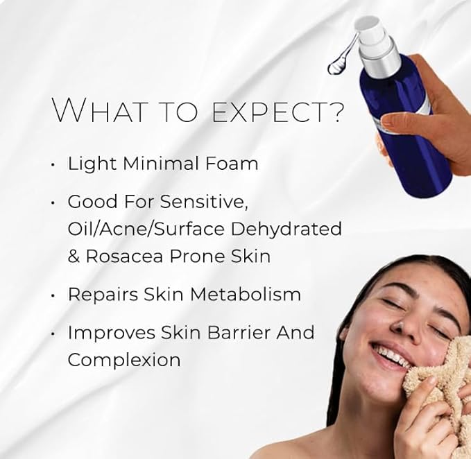 Bioactive Facial Cleanser for Oily Skin, our Face Wash Provides a Gentle Deep Clean and Eliminates Excess Oil (4.5 fl oz)