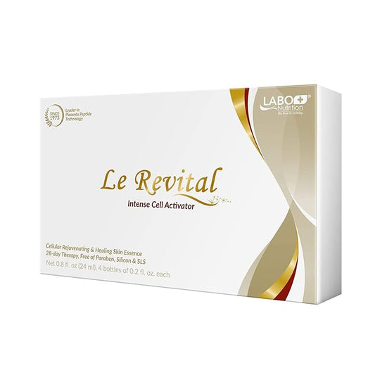 LABO Nutrition Le Revital 98% Concentrated Nano Placenta Extract, Umbilical & Sodium Hyaluronate, Anti-aging Serum from Japan, Skin Rejuvenate Essence, Reduce Wrinkles + Hydration, Non-greasy