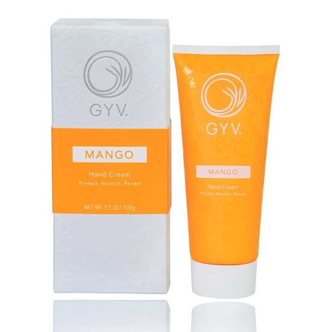 GYV Moisturizing Hand Cream for Women, Men | Botanical Oils Formula for Dry Skin (Mango)