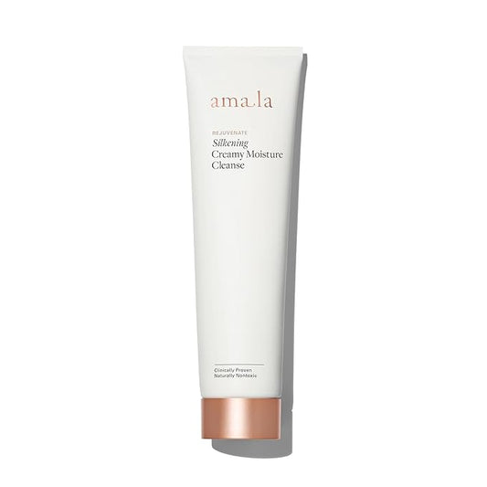 Amala Silkening Creamy Moisture Cleanse Naturally lifts away Make Up and Pore Clogging Debris with Lactic Acid, Chia Seed Polysaccharides, Cupuacu Butter (150ml)