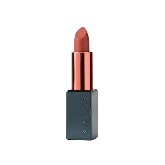 SOSHE Beauty - Ceramide Refillable Lip Silk | Sheer Hydrating, Silky, Buildable Lipstick | Ceramides, Vitamin E, Shea Butter | Cruelty-Free, Certified Plastic Negative (Just Right - Pink Neutral)