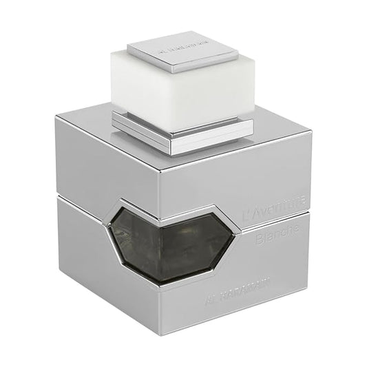 Al Haramain L'Aventure Blanche - Cologne for Men - Long Lasting Arabian Perfume for Men - Eau de Parfum - Floral Amber Fragrance - 3.3 oz